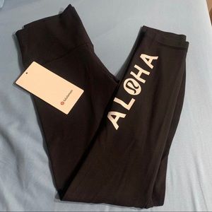 NWT Lululemon Aloha Hawaii Align Leggings - Black